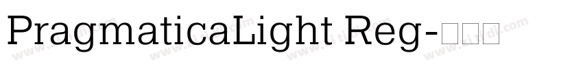 PragmaticaLight Reg字体转换